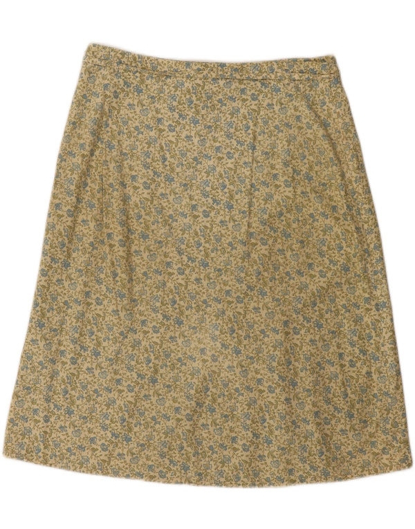 CONTE OF FLORENCE Womens A-Line Skirt IT 48 XL W32  Beige Floral
