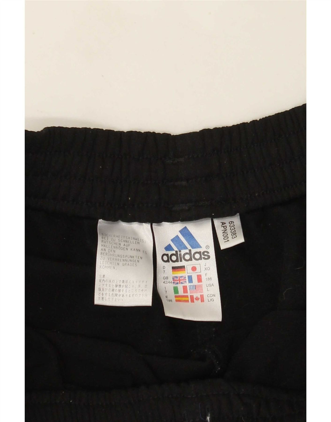 Мужские спортивные брюки Adidas UK 42/44, большой черный полиэстер