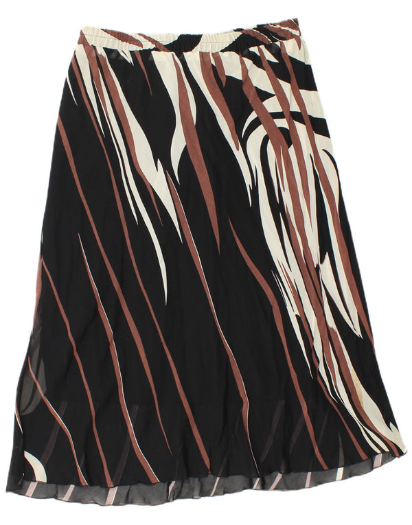 Винтажная женская юбка-трапеция W30, средняя черная полоска