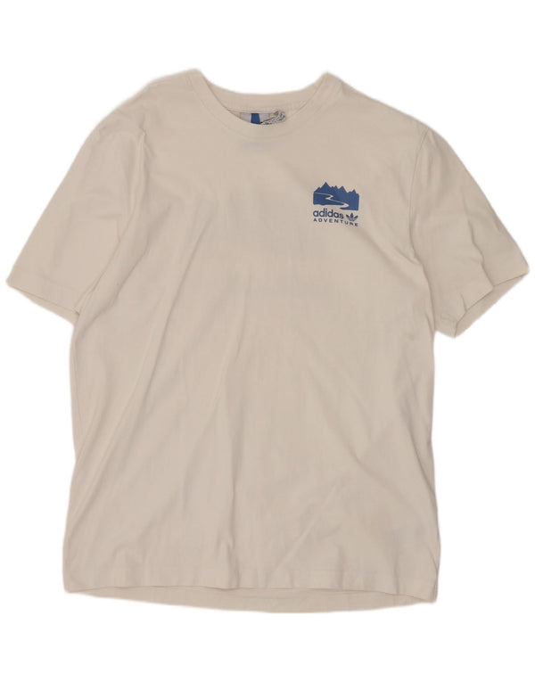 Adidas Mens Graphic T-Shirt Top Medium White Sports