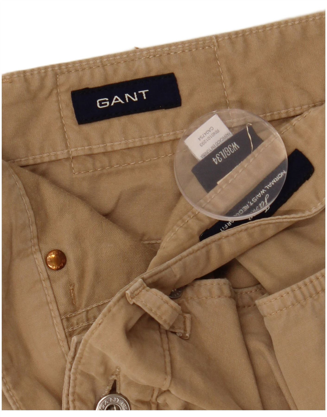 GANT Женские прямые повседневные брюки W36 L34 Бежевые хлопковые