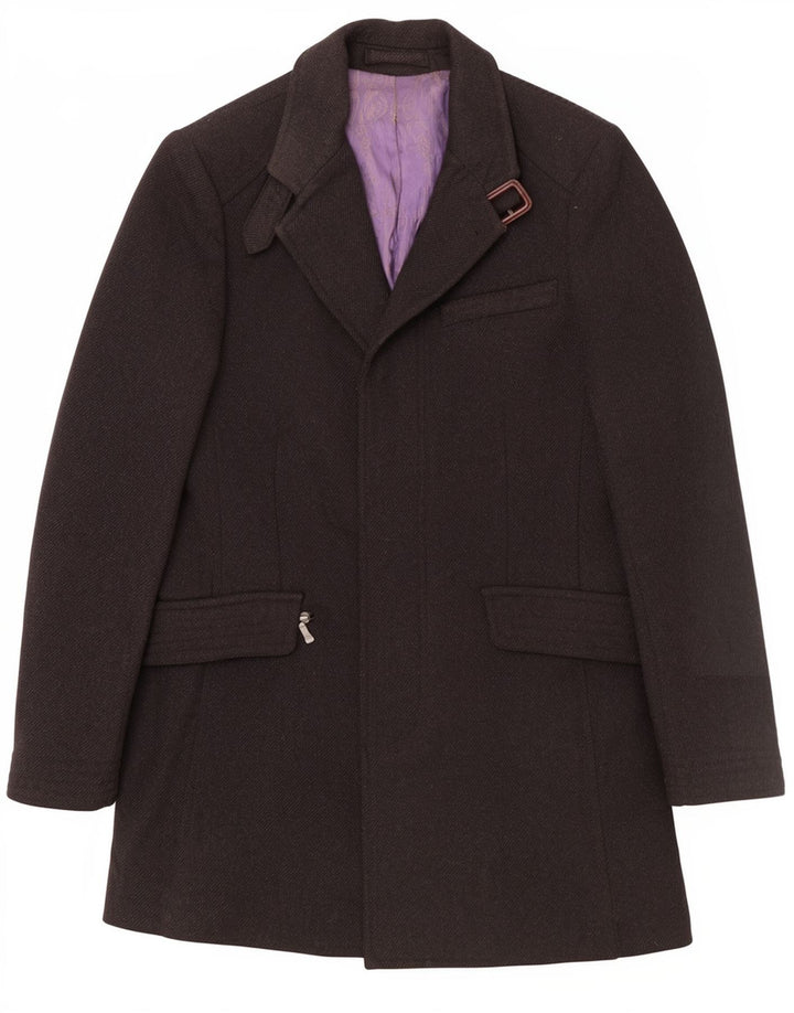 Мужское пальто Ted Baker, размер 3, среднее, черное, классическое, шерстяное