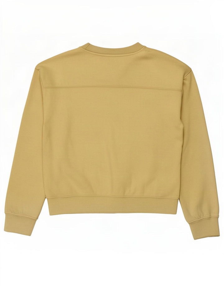 Женский укороченный свитер Zara UK 14, средний желтый полиэстер