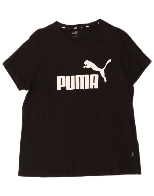 Женская футболка с рисунком Puma Top UK 18 XL, черный хлопок