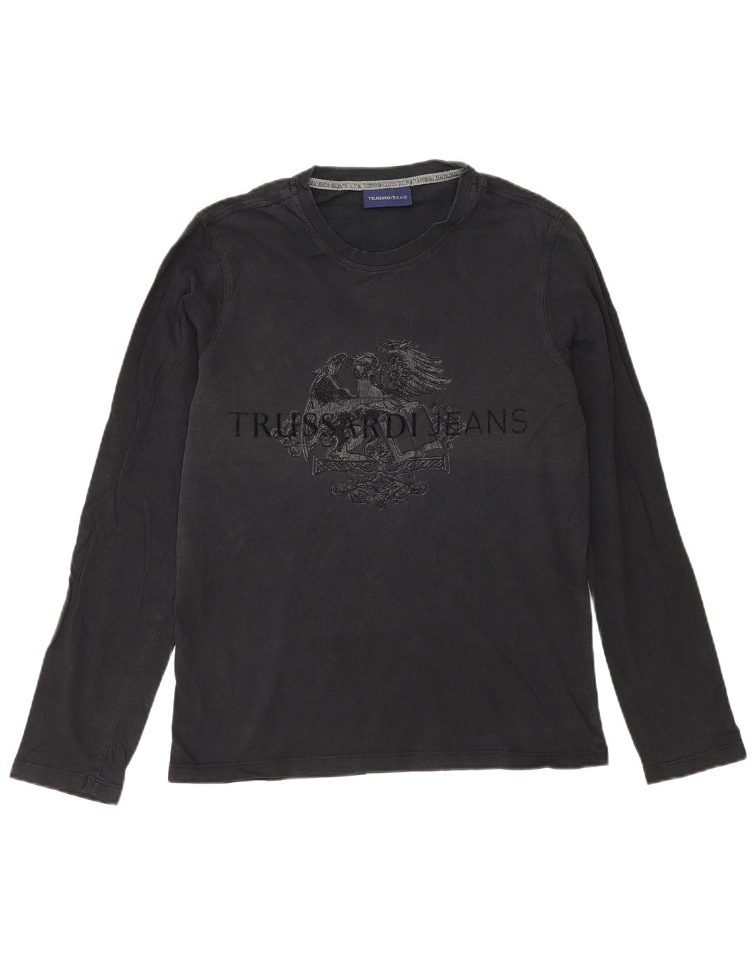 Мужские джинсы Trussardi с длинным рукавом и рисунком, маленький черный