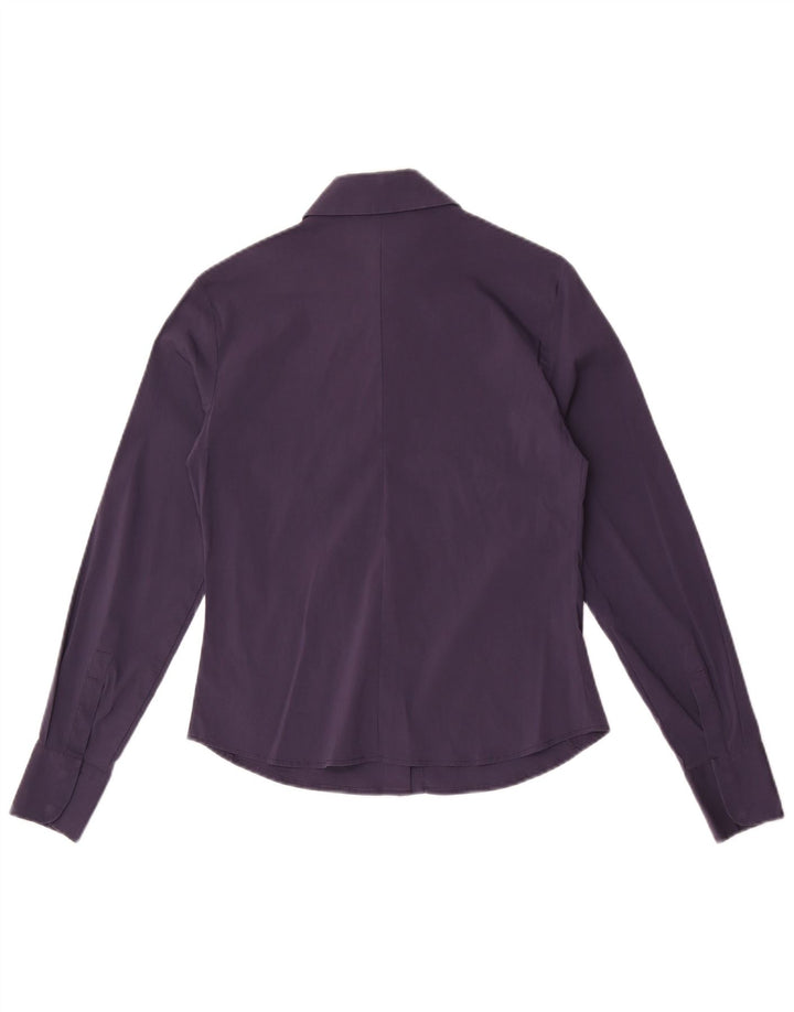 Женская рубашка Max Mara UK 10, маленькая, фиолетовая, хлопок