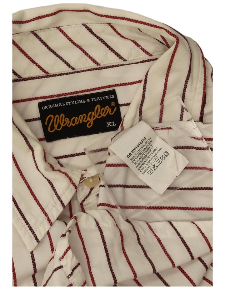 Мужская рубашка Wrangler XL из хлопка в белую полоску