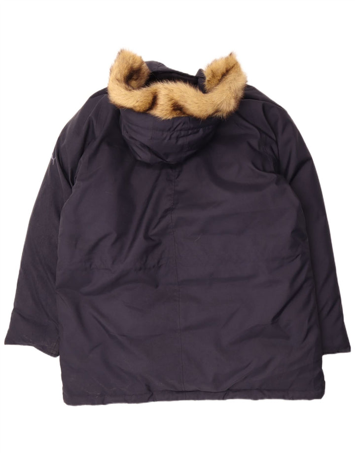 Мужское стеганое пальто с капюшоном PUMA UK 42 XL Темно-синий полиэстер