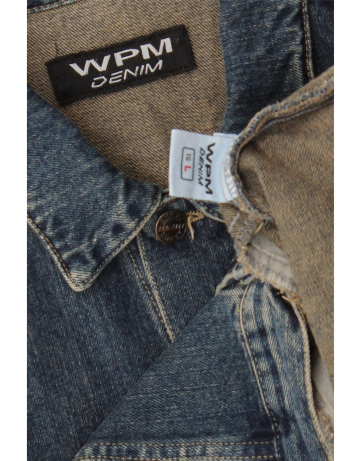 WPM Mens Denim Jacket UK 40 Large Blue Cotton Vintage WPM and Second-Hand WPM from Messina Hembry 