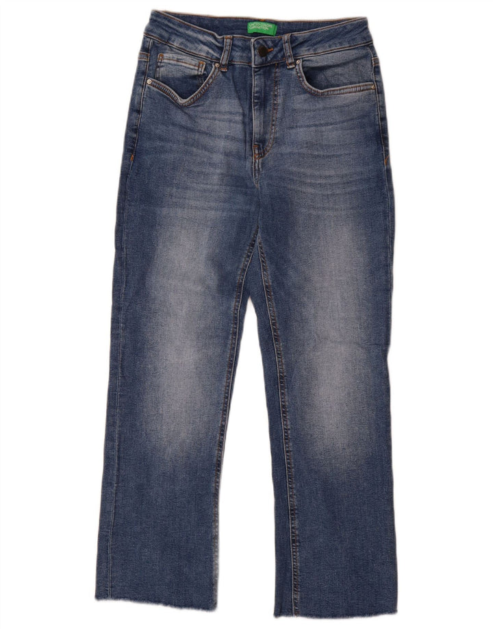 Женские прямые джинсы Benetton W28 L28 синие, хлопок