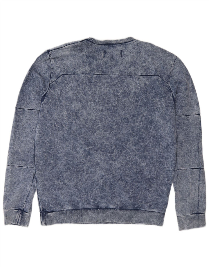 Calvin Klein Jeans Мужской свитшот с рисунком, джемпер, средний синий, хлопок