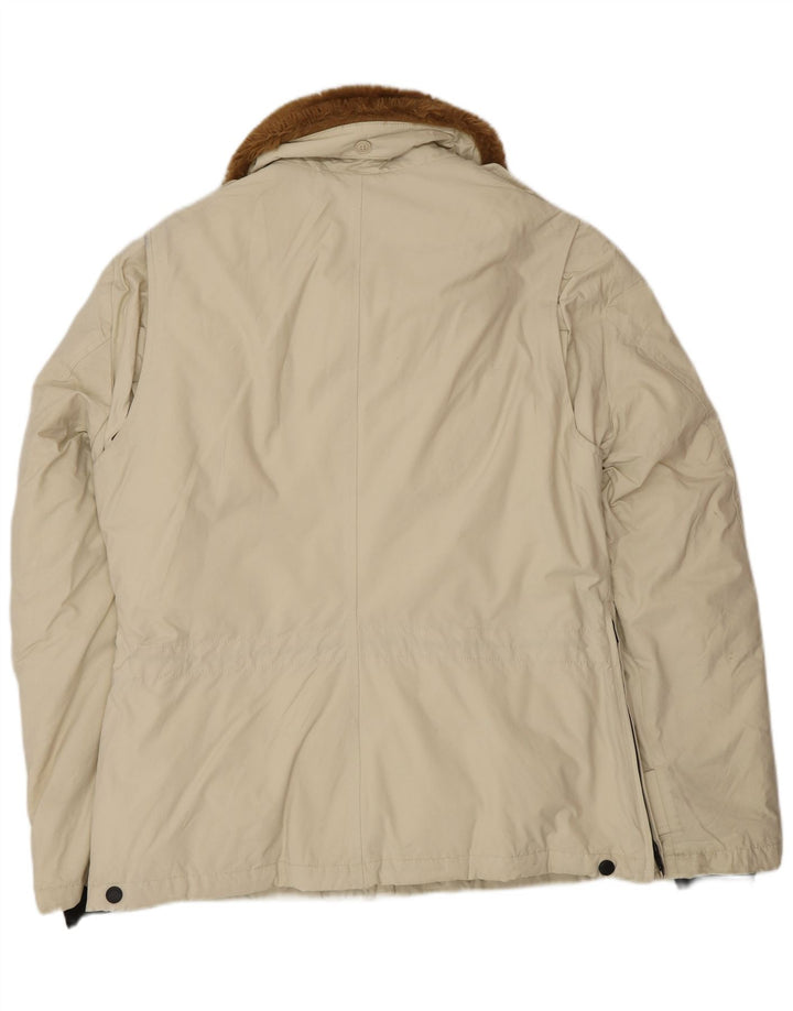 Женская стеганая куртка в стиле милитари Blauer UK 18 XL, бежевый нейлон