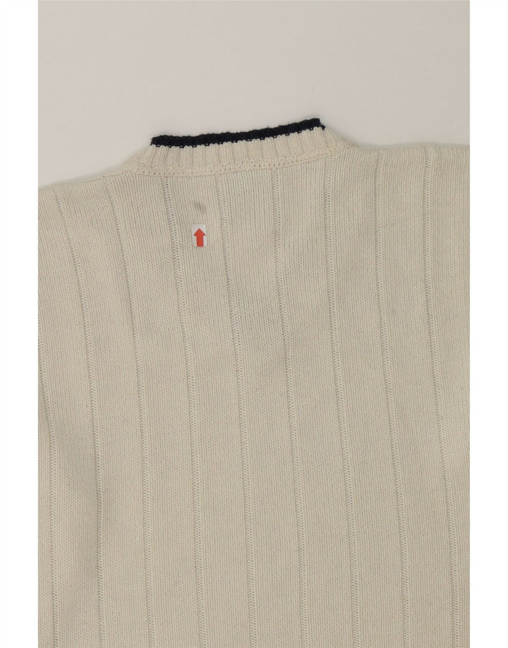 NORTH POLE Mens V-Neck Jumper Sweater Large Off White Vintage North Pole and Second-Hand North Pole from Messina Hembry 