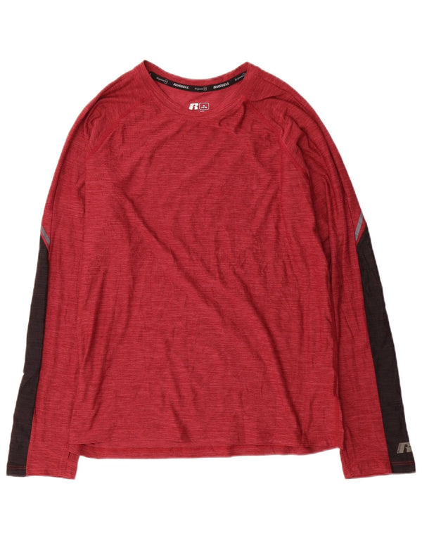 Топ Dri-Power для мальчиков Russell Athletic с длинными рукавами, 14–15 лет, XL, бордовый