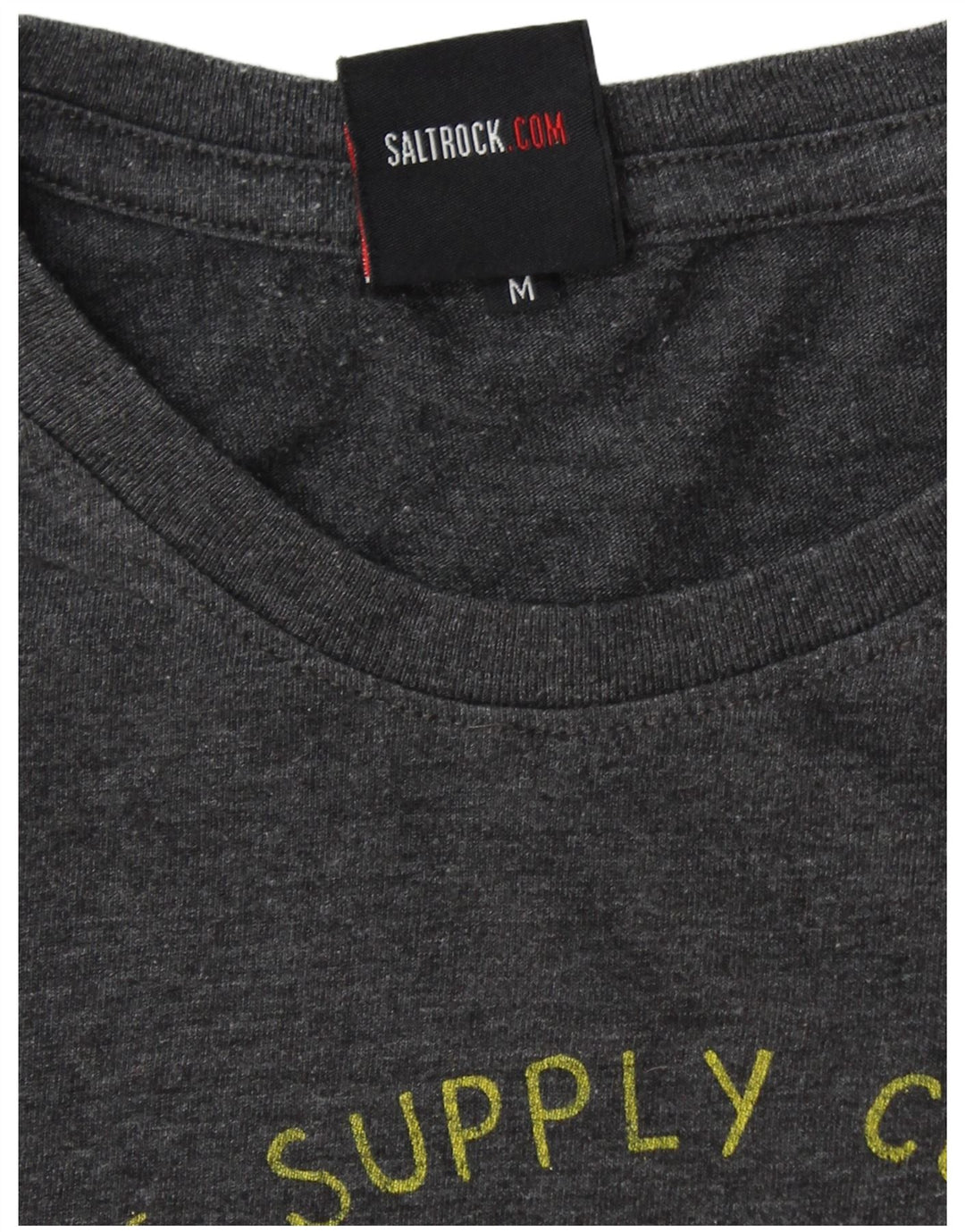 SALTROCK Мужская футболка с рисунком, топ среднего серого цвета, хлопок