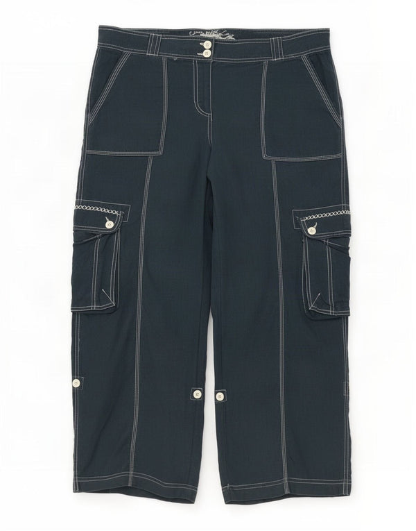 Женские брюки карго Marks & Spencer UK 16, большие W36 L28, темно-синие