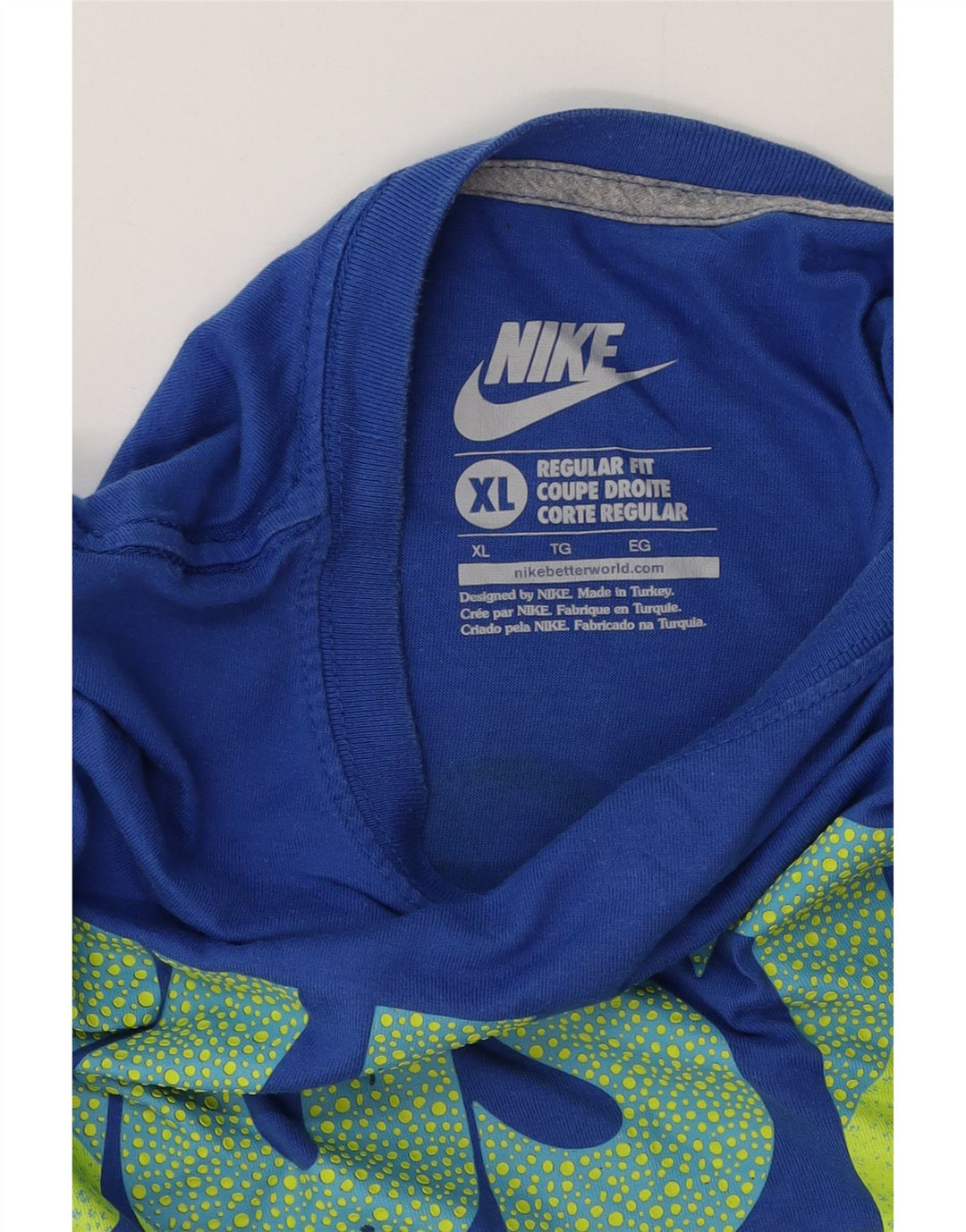Мужская футболка обычного кроя с рисунком Nike Top XL, синяя