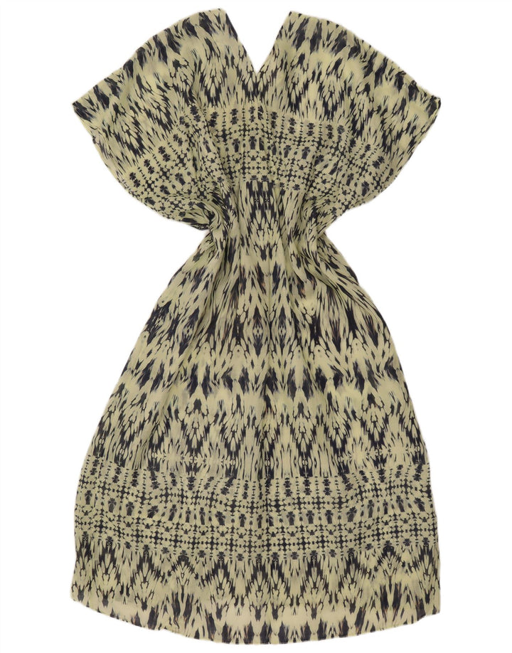 Женское платье свободного кроя ZARA с абстрактным узором, Великобритания 14, средний зеленый цвет