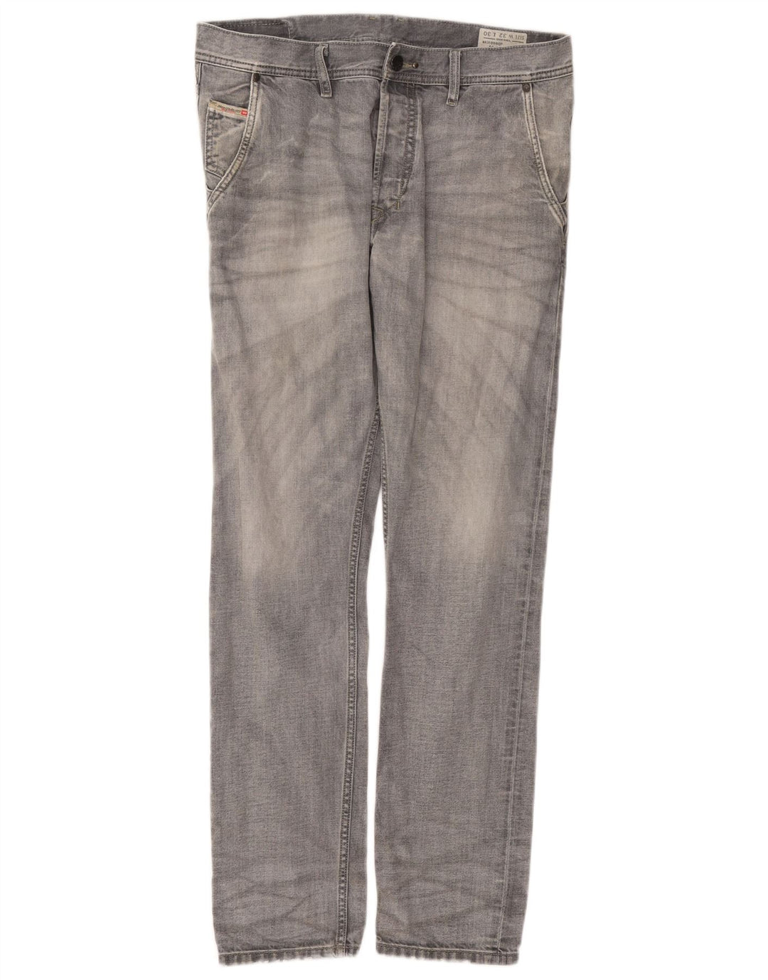 Мужские зауженные джинсы Diesel Kakee Carrot W32 L30, серые, хлопковые