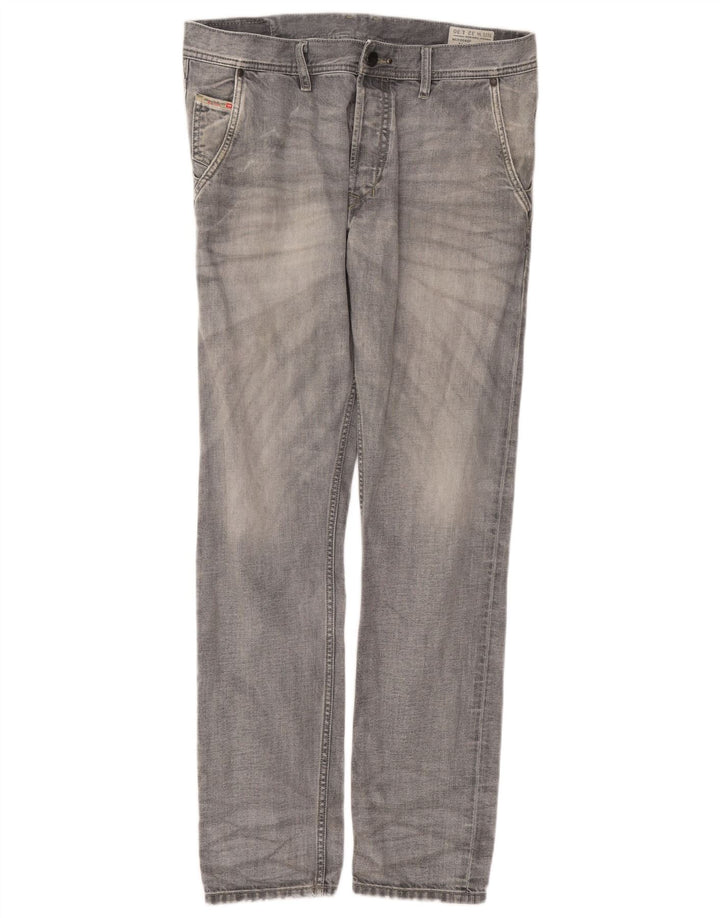 Мужские зауженные джинсы Diesel Kakee Carrot W32 L30, серые, хлопковые