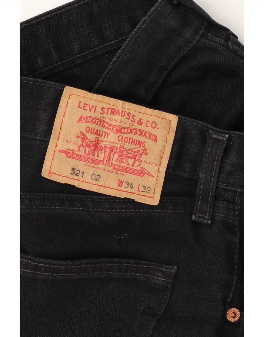 Мужские зауженные джинсы Levi's 521 W34 L28 черные
