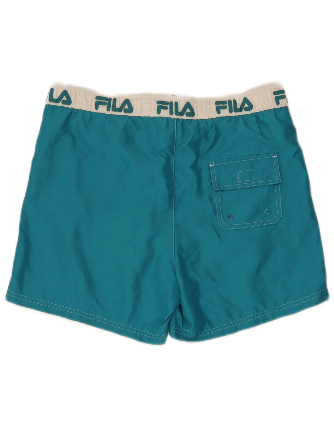 Мужские шорты для плавания Fila с рисунком, средний синий, полиэстер с цветными блоками