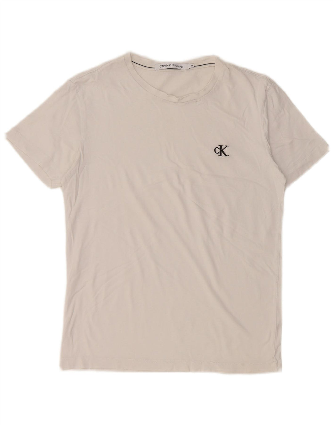 CALVIN KLEIN Женская футболка Top UK 14 Medium White