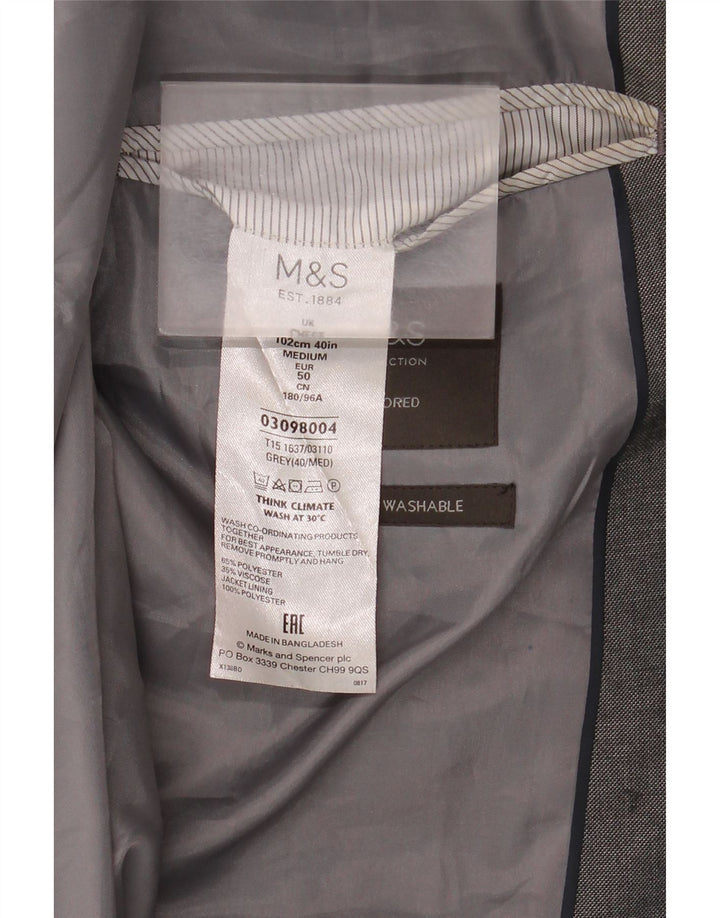 Мужской пиджак на двух пуговицах Marks & Spencer UK 40, средний серый