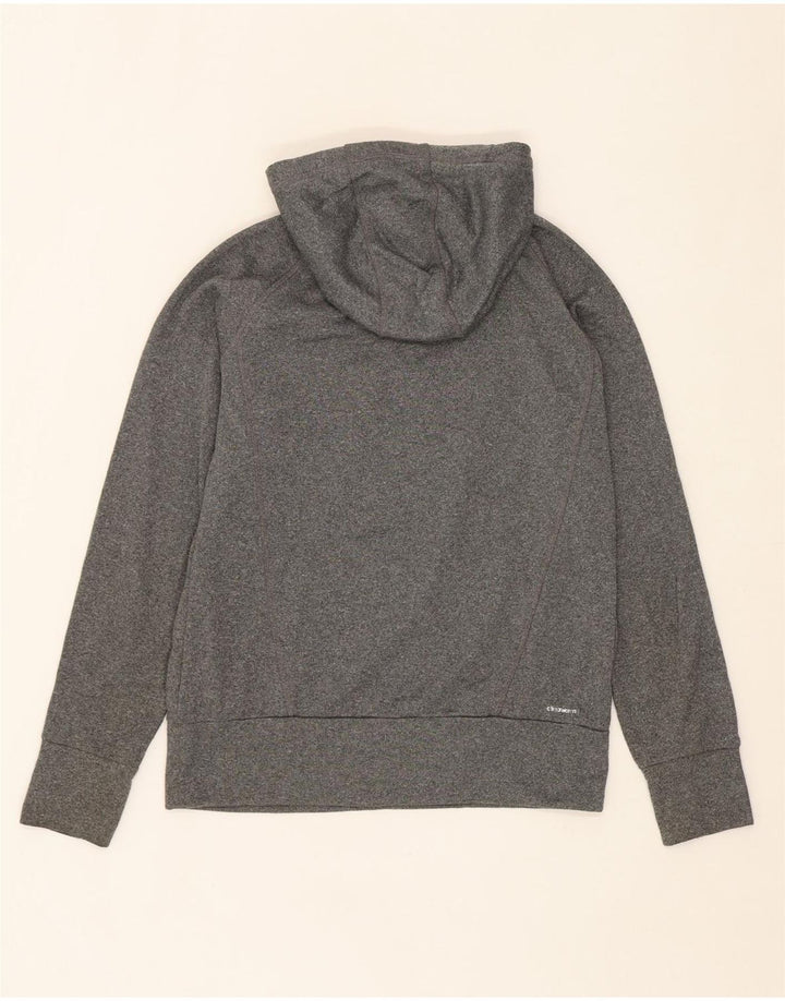 ADIDAS Womens Graphic Hoodie Jumper UK 16 Large Grey Polyester Vintage Adidas and Second-Hand Adidas from Messina Hembry 