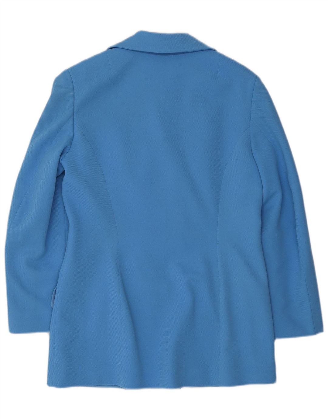 ВИНТАЖНЫЙ женский двубортный пиджак Великобритания 12 Средний синий