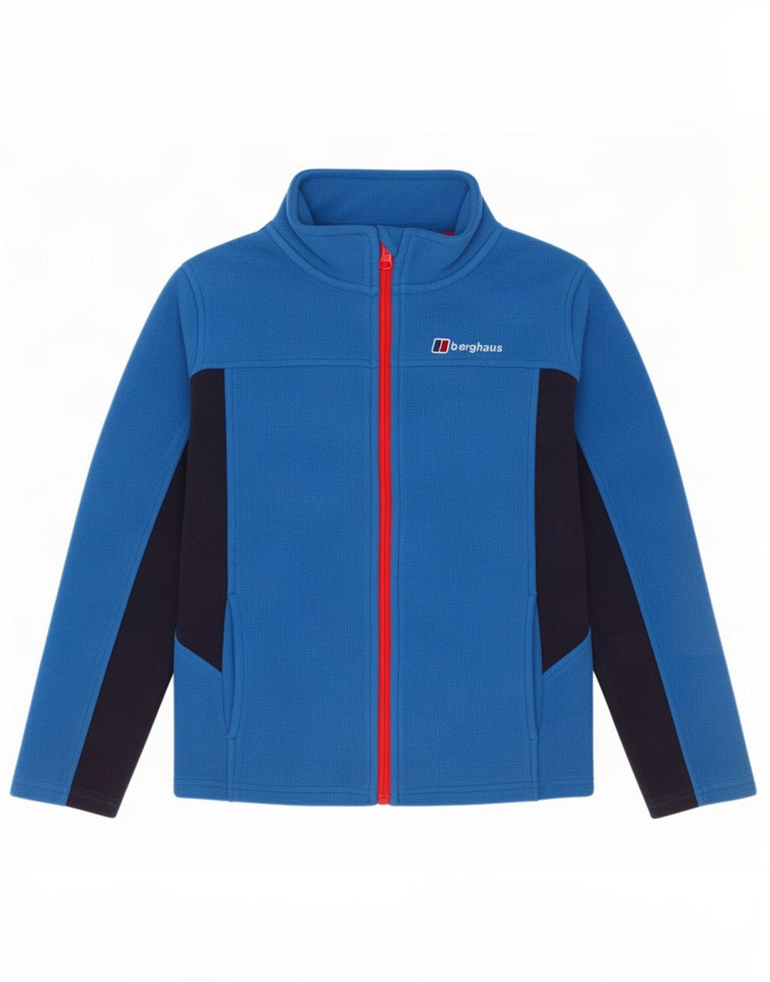 Флисовая куртка Berghaus для мальчиков 9–10 лет, синяя, полиэстер с цветными блоками