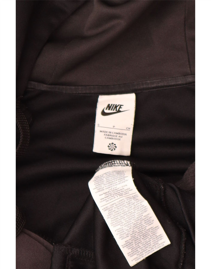 Мужской свитер с капюшоном на молнии с графическим рисунком Nike, маленький черный полиэстер с цветными блоками