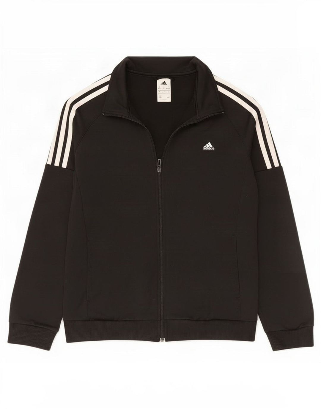 Женская спортивная куртка Adidas UK 12/14, средний черный полиэстер