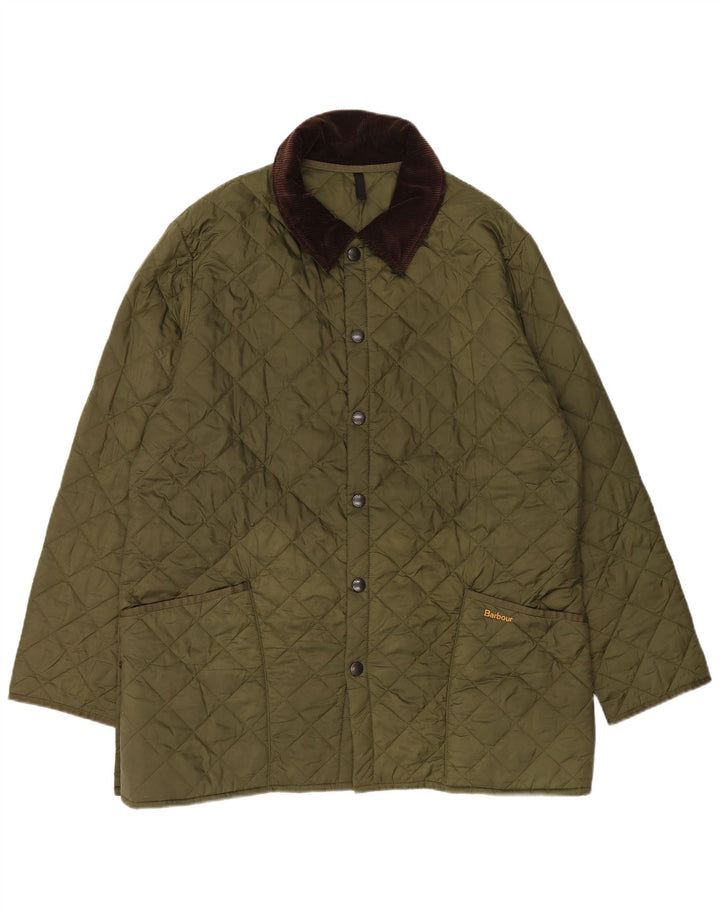 Мужская стеганая куртка Barbour UK 42 XL зеленая полиэстер