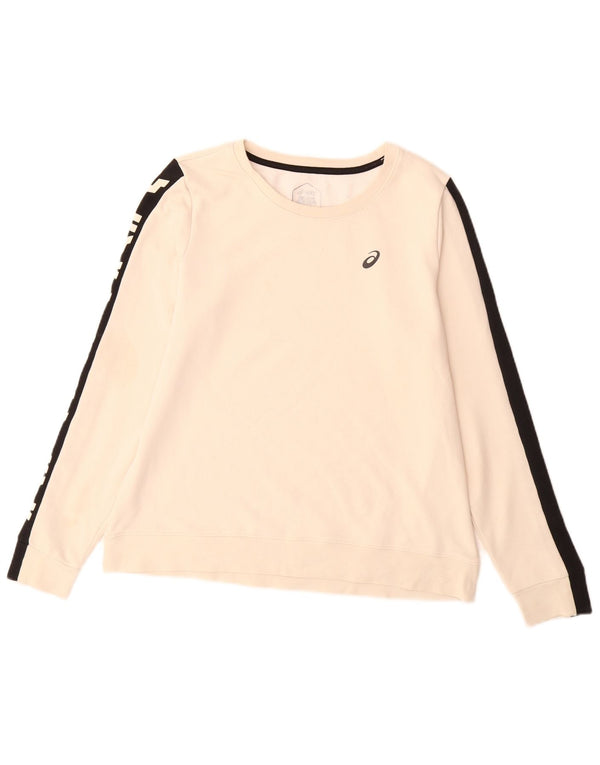 Женский свитер с рисунком Asics UK 14, средний бежевый, цветной блок