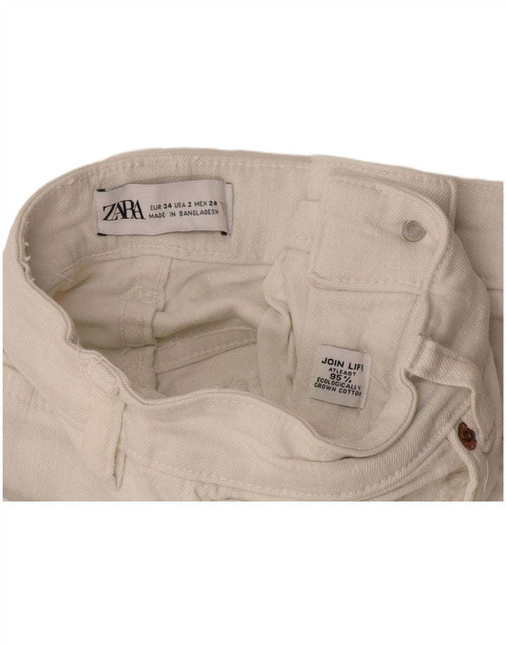 Женские джинсы Bootcut Zara EU 34 2XS W24 L26, белый хлопок