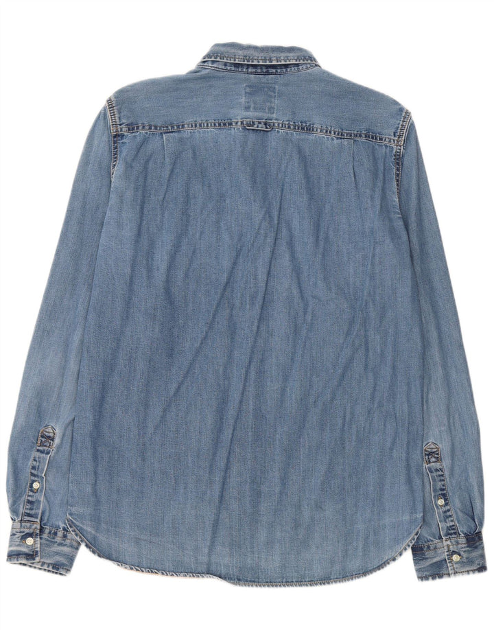 Мужская джинсовая рубашка Superdry XL, синяя, хлопок