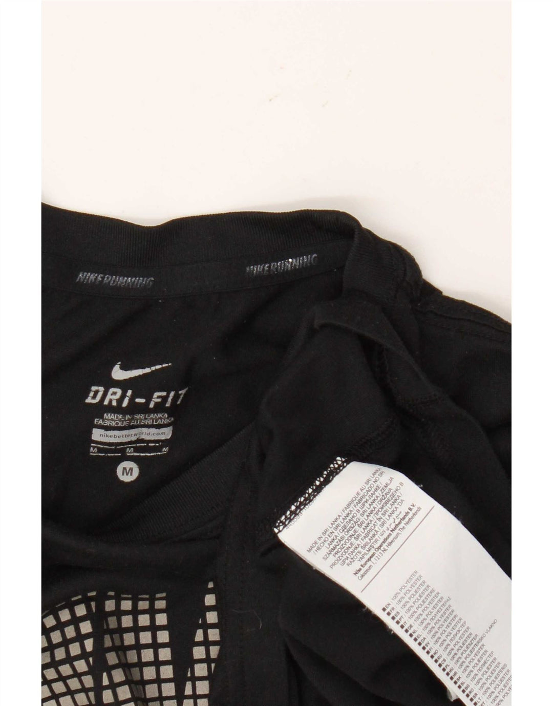 Мужская футболка Nike Dri Fit с графическим рисунком, средний черный полиэстер