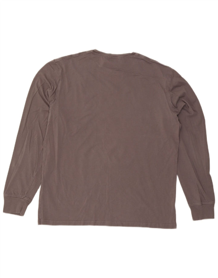 Мужской топ Massimo Dutti с длинным рукавом XL, серый хлопок