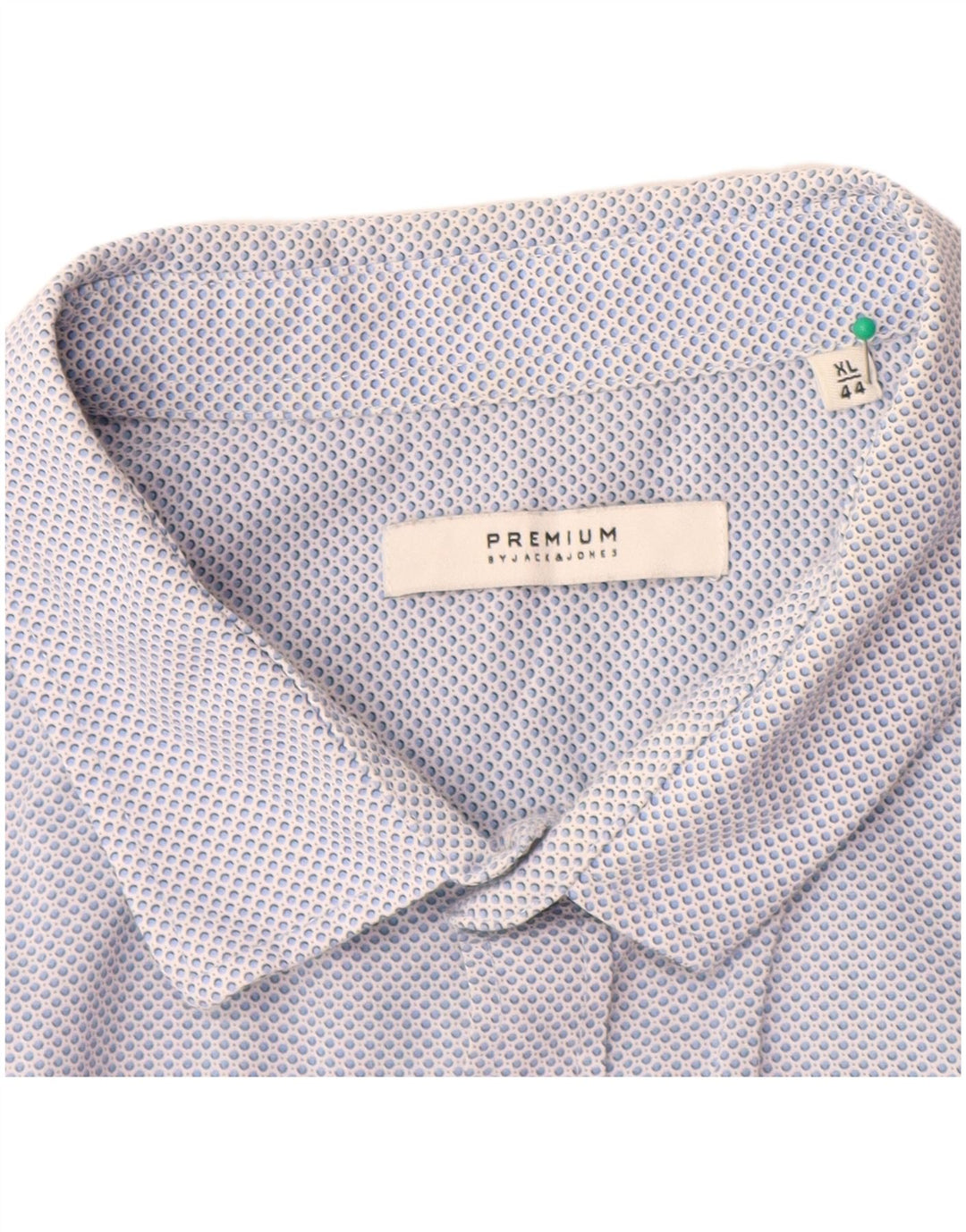 Мужская рубашка премиум-класса JACK & JONES, размер 44 XL, хлопок в синие пятна