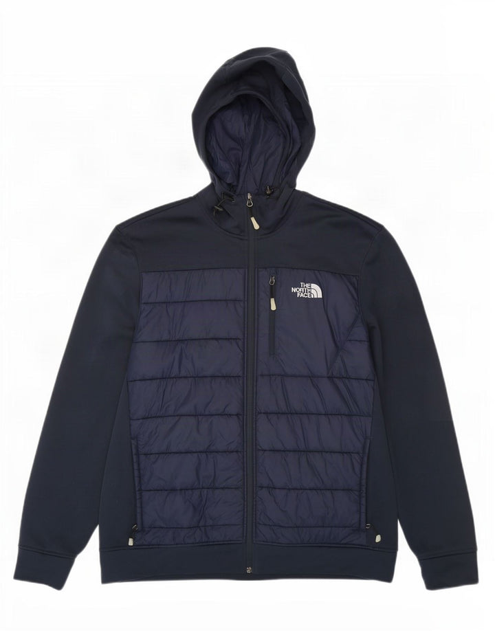 Мужской свитер с капюшоном на молнии The North Face, большой размер, темно-синий, полиэстер