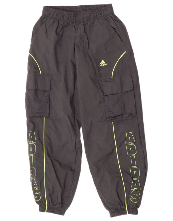 Спортивный костюм Adidas для мальчиков с графическим рисунком Брюки для бега 9-10 лет W23 L25 Серый