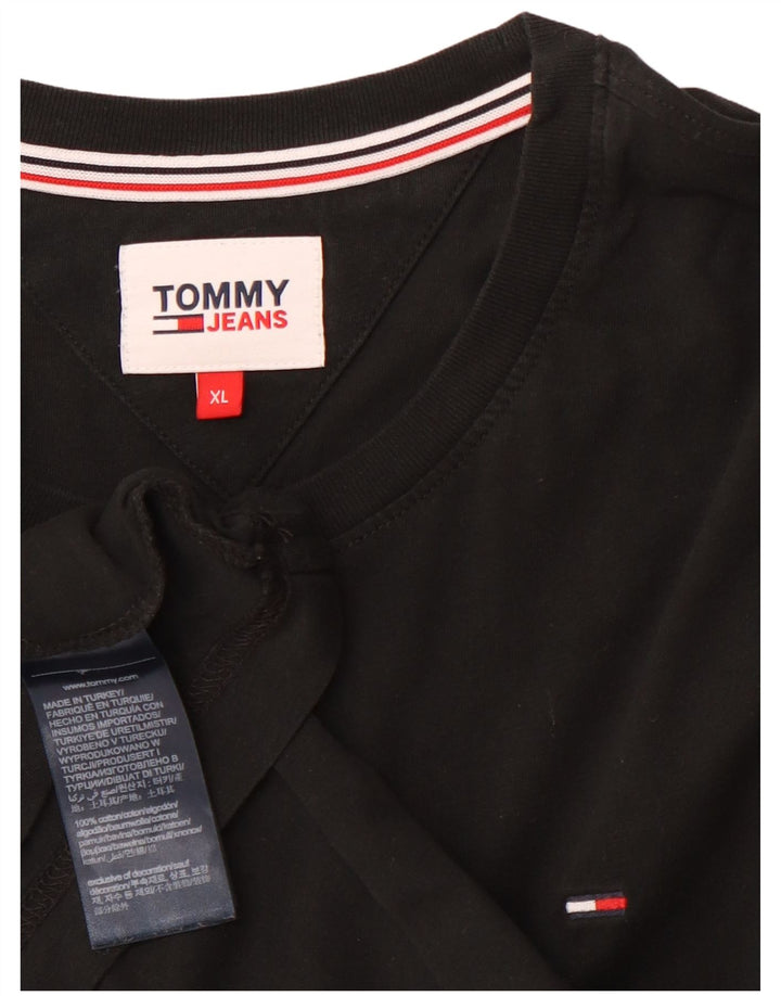 TOMMY HILFIGER Мужская футболка Top XL Черный Хлопок