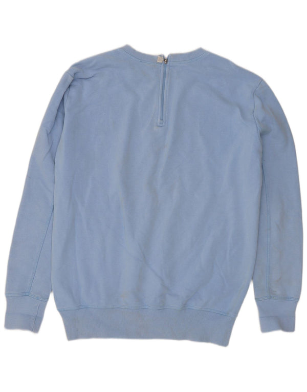 Женский джемпер оверсайз с рисунком Ellesse, размер UK 10, маленький синий, хлопок