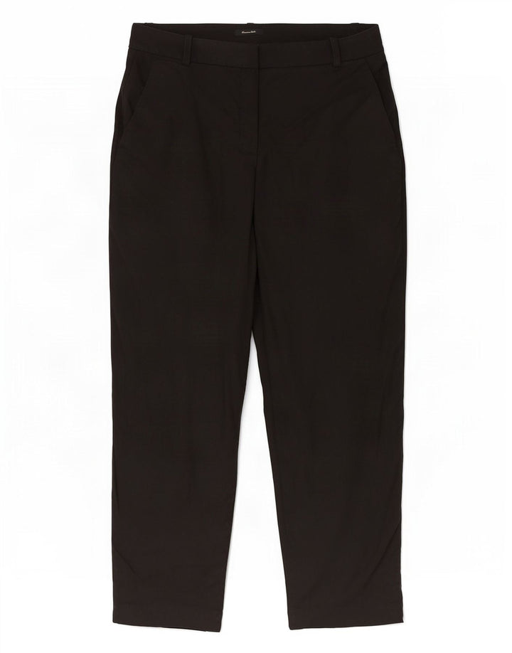 Massimo Dutti Женские укороченные брюки EU 40 Medium W30 L25 Черный лен