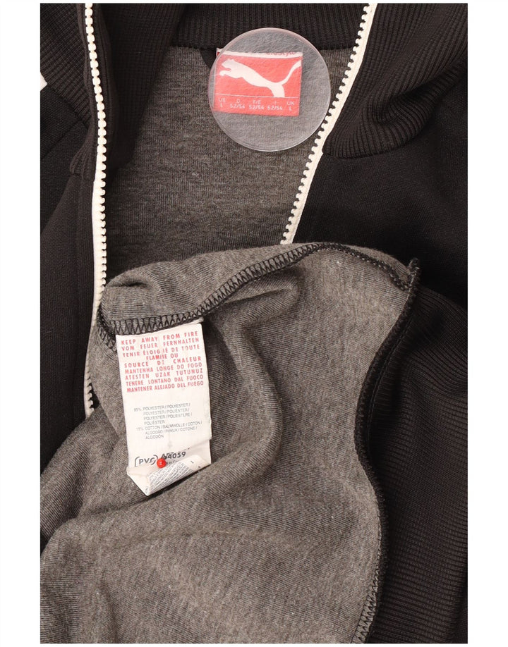 Мужской спортивный костюм Puma с графическим рисунком, большая черная полиэстеровая куртка с цветными блоками