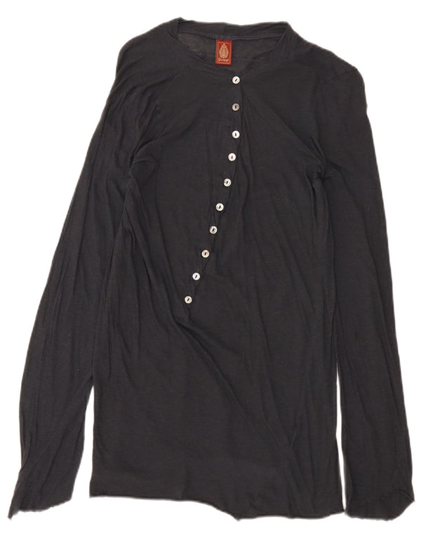Dondup Womens Top Long Sleeve UK 10 Small Navy Blue