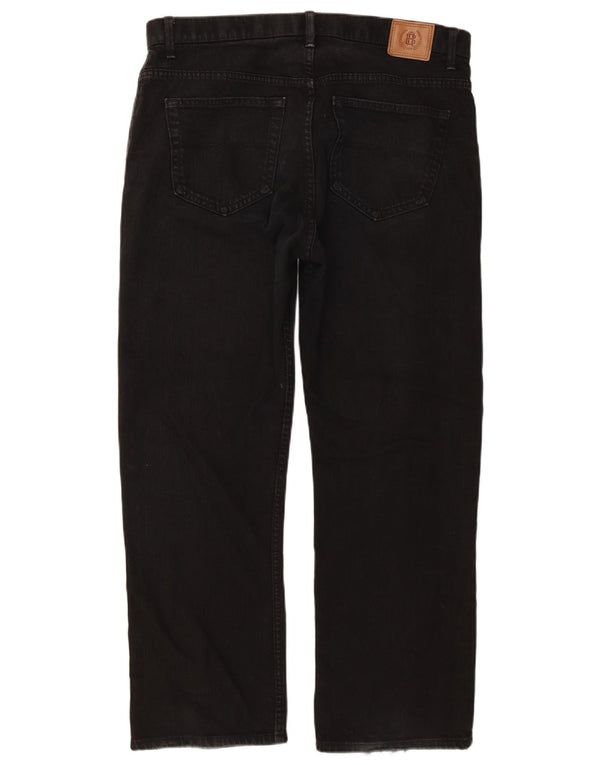 Мужские прямые джинсы Marks & Spencer Blue Harbour W36 L29, черный хлопок