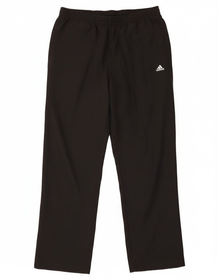 Мужские спортивные брюки Adidas Climalite, большие черные полиэстеровые брюки