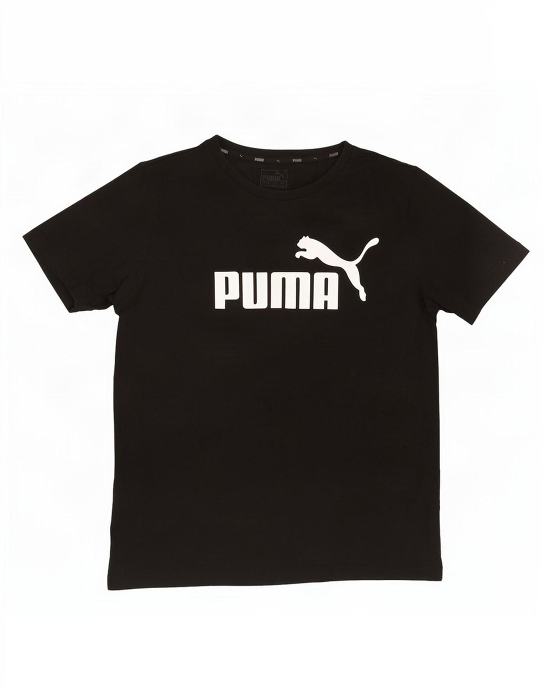 Мужская футболка с рисунком Puma, черный хлопок, средний размер